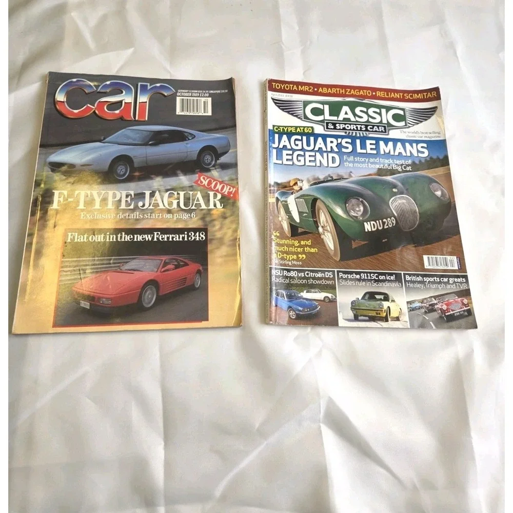 Classic & Sports Car Magazine 2011 F-Type Jaguar Car Magazine 1989 Lot Vintage